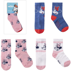 Set 3 perechi de sosete marimea 27-30 EU Cerda Minnie Mouse 