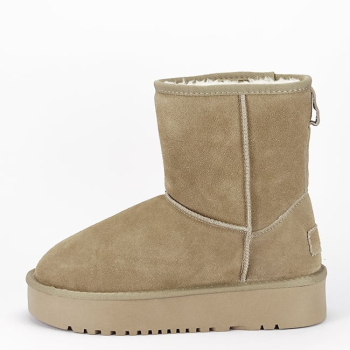 Cizme kaki din piele naturala NN610 114 