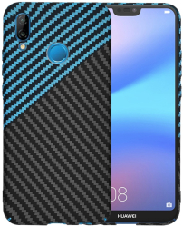 Husa pentru Huawei P20 Lite - Techsuit Carbonite FiberShell - Blue Pulse 