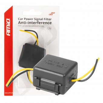 Filtru de semnal de alimentare auto anti-interferenta cu siguranta din sticla 12V AMIO-04099 