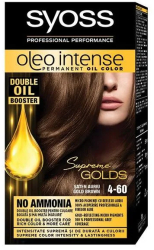 Vopsea de par Syoss Oleo Intense nuanta 4-60 Saten Auriu 