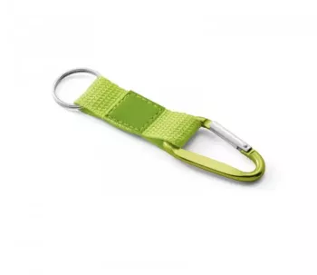 Breloc cu carabina material textil model racheta 10 cm verde 