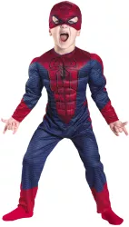 Costum Spiderman cu muschi pentru copii marime M 5 - 7 ani 