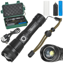 Lanterna LED tactila XHP50 15 W 1800 mAh 1500 lm IPX8 Geko G15122 