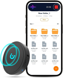 Mini Reportofon Digital TSS-NZ007 Activare Vocala MP3 Player Memorie 64GB Autonomie 70 ore Magnet Negru 