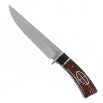 Cutit cu Maner Curbat Vanatoresc 30 Cm Model simbol 2025 Husa Material Textil Pentru Camping Lama din Otel 