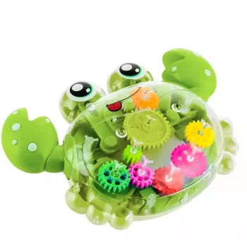 Jucarie interactiva pentru copii Model crab Plastic cu lumini 2 ani+ verde 