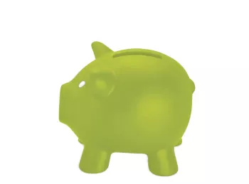 Jucarie pentru copii pusculita porcusor verde PVC reutilizabila 69 x 73 x 89 mm 