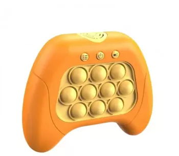 Jucarie POP IT Interactiva Pentru Copii antistres cu sunete si lumini Model Poppy Pop Plastic Portocaliu 