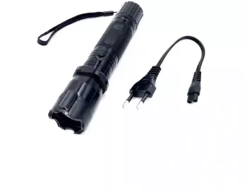 Lanterna Puternica Cu Electrosoc Si Laser Tip LS1298 Snur Negru 17 cm 