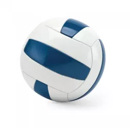 Minge de volei cu dungi albastre si albe 