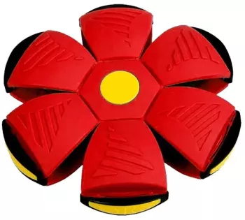 Minge Turtita de Jucarie Lumini Model OZN Rosu Pentru Copii 23 cm 
