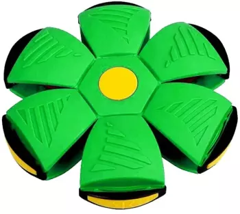 Minge Turtita de Jucarie Lumini Model OZN Verde Pentru Copii 23 cm 