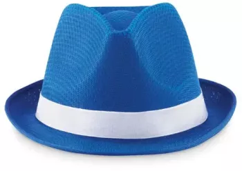 Palarie colorat din poliester panglica nu este inclusa 11 cm x 27 cm albastru 