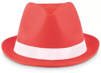Palarie colorat din poliester panglica nu este inclusa 11 cm x 27 cm rosu 