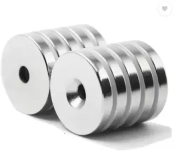 Set 10 magneti foarte puternic pentru surub gri disc simplu 15 mm X 4 mm