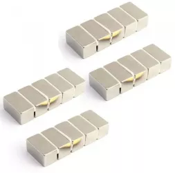 Set 20 magneti foarte puternic tip bloc 20 x 10 x 10 mm gri 