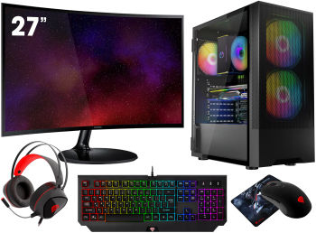 VIST Sistem PC Ryzen 5 5600G Ram 32GB SSD 1TB M.2 WIFI LCD 27 Windows 11 Pro preinstalat