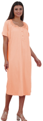 Camasa de noapte 2080 100 bumbac Bella Secret-Piersica-L INTL 