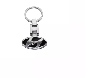 Breloc Hyundai 3d negru cu doua fete metalic Magrot 20096 