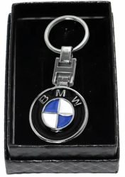 Breloc premium Bmw 3d cu doua fete metalic in cutie Magrot 20171