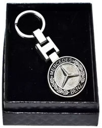 Breloc premium Mercedes 3d cu doua fete in cutie cadou material inox Magrot 20398 Mercedes 