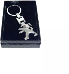 Breloc premium Peugeot 3d cu doua fete in cutie cadou material inox Magrot 20397 