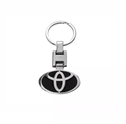 Breloc Toyota 3d negru cu doua fete metalic Magrot 20097