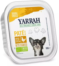 Hrana umeda bio pentru caini pate cu pui si alge marine 150g Yarrah 