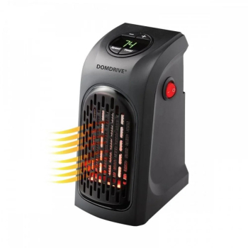 Aeroterma Electrica Portabila DOMDRIVE Putere 400W Economica cu Display LCD si Timer Negru 