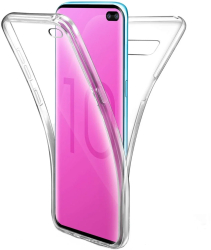 Husa Full TPU 360 fata + spate pentru Samsung Galaxy S10+ Transparent 