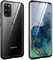 Husa Magnetic Glass 360 sticla fata + spate pentru Samsung Galaxy S20 Plus Negru 