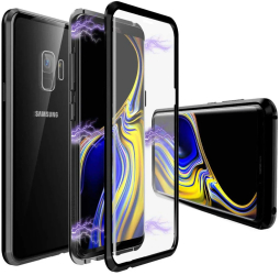Husa Magnetic Glass 360 sticla fata + spate pentru Samsung Galaxy S9 Plus Negru 
