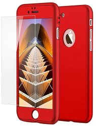 Husa MyStyle Red pentru Apple iPhone 8 Plus acoperire completa 360 grade cu folie de protectie gratis 