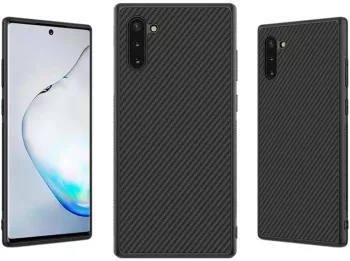 Husa pentru Samsung Galaxy Note 10 Plus MyStyle Perfect Fit cu insertii de carbon negru 