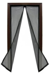Perdea tip plasa cu inchidere magnetica pentru tantari muste sau alte insecte dimensiuni 210 x 100 cm 