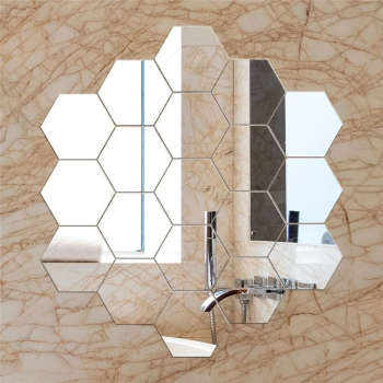 Set Oglinzi Design Hexagon - Oglinzi Decorative Acrilice Cristal - Diamant - MyStyle Luxury Home 10 bucati/set 