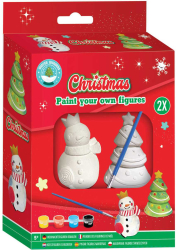 Set Picteaza-ti Propriile Figurine de Craciun - 2 Piese Grafix GR800044 