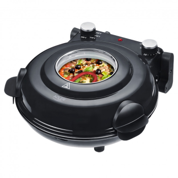 Cuptor electric pentru pizza Adler AD 6314 1200W 31 5 cm Pana la 400C 5 setari de temperatura Timer Negru 