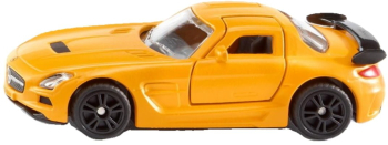Jucarie Metalica Mercedes-Benz SLS AMG Black Series Siku 1542 - Masina Sport Luxoasa cu Usi Tip Aripi de Pescarus 