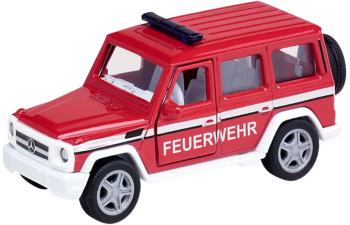 Jucarie Metalica Mercedes G Pompieri Siku 2306 cu Detalii Realiste si Roti Intersanjabile 
