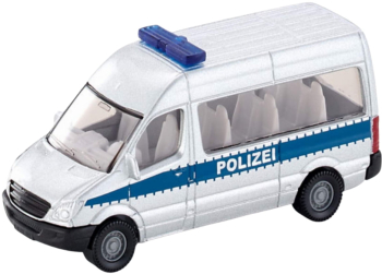 Jucarie Metalica Sprinter Politie Mercedes Benz Siku 0804 Macheta Detaliata Finisaj Inalta Calitate 