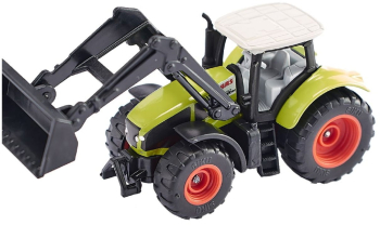 Jucarie Metalica Tractor Claas Axion cu Incarcator Frontal Siku 1392 