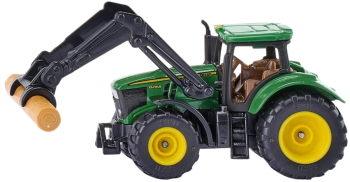 Jucarie Metalica Tractor John Deere cu Busteni Siku 1540 