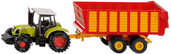 Jucarie Metalica Tractor John Deere cu Remorca Siku 1650 