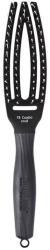 Perie cu ventilatie din par natural si tepi ionizati Olivia Garden Finger Combo Black Small 