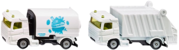 Set Jucarii Metalice Maturator Municipal si Camion de Gunoi Siku 1687 