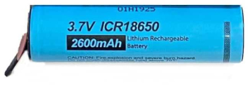 Acumulator PKCELL ICR18650 Li-Ion 3.7V cu terminale 2600 mAh 632 