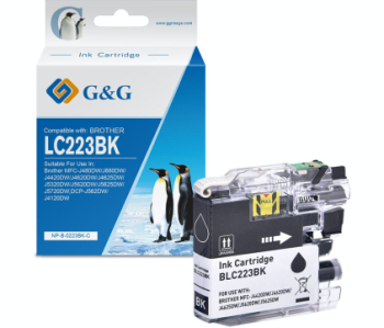 Cartus Premium G&G 0.6K Brother LC 223 Black LC-223BK LC223BK pentru DCP J562DW J4120DW MFC J4420DW J4620DW J4625DW J480DW J5320DW 