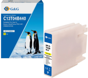 Cartus Premium G&G 4.6K Epson T04B4 Yellow C13T04B440 pentru WorkForce Pro WF C8190 C8190D3TWC C8190DTW C8190DTWC C8190DW C8610 